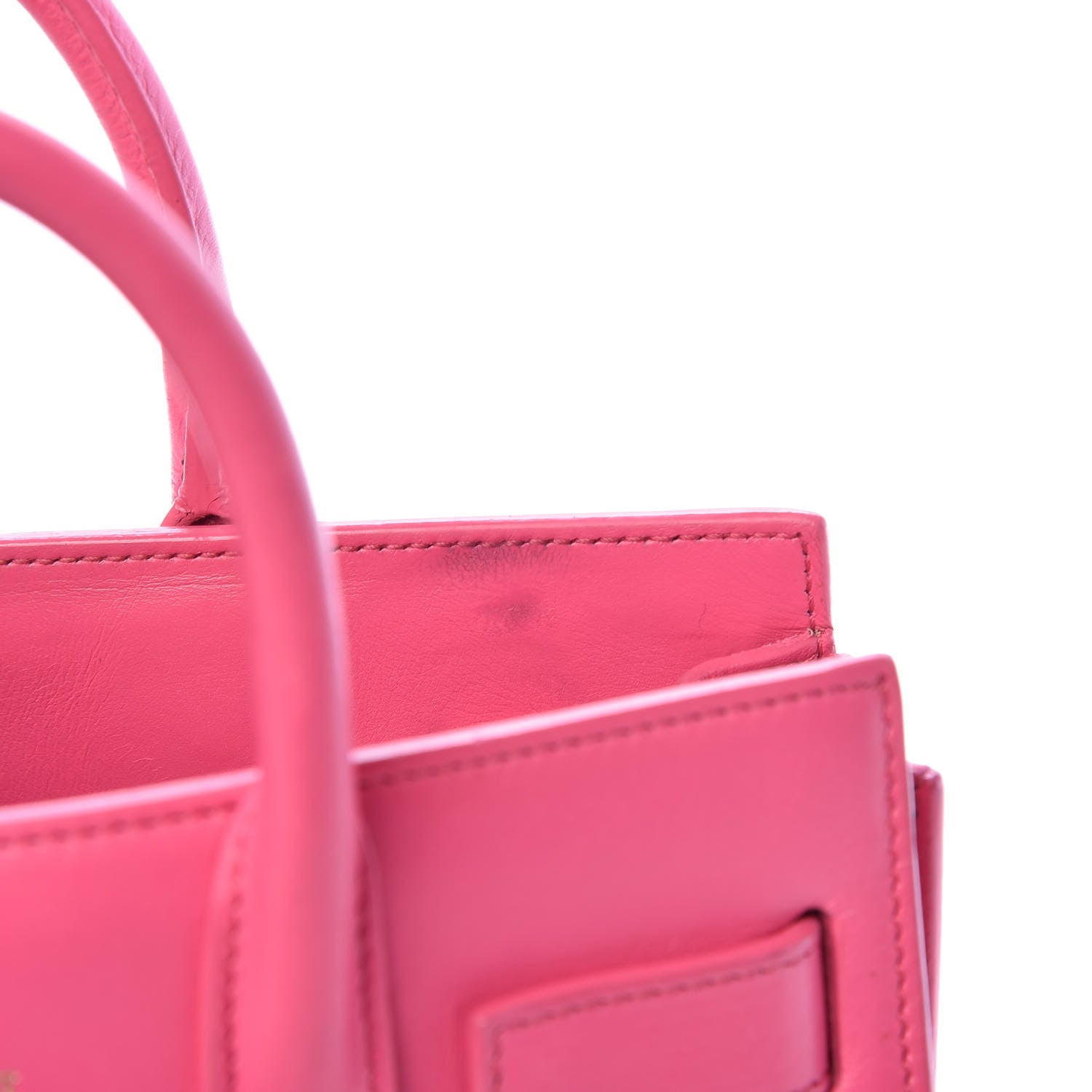 Saint Laurent Calfskin Nano Sac De Jour Lipstick Fuchsia 13 of 22