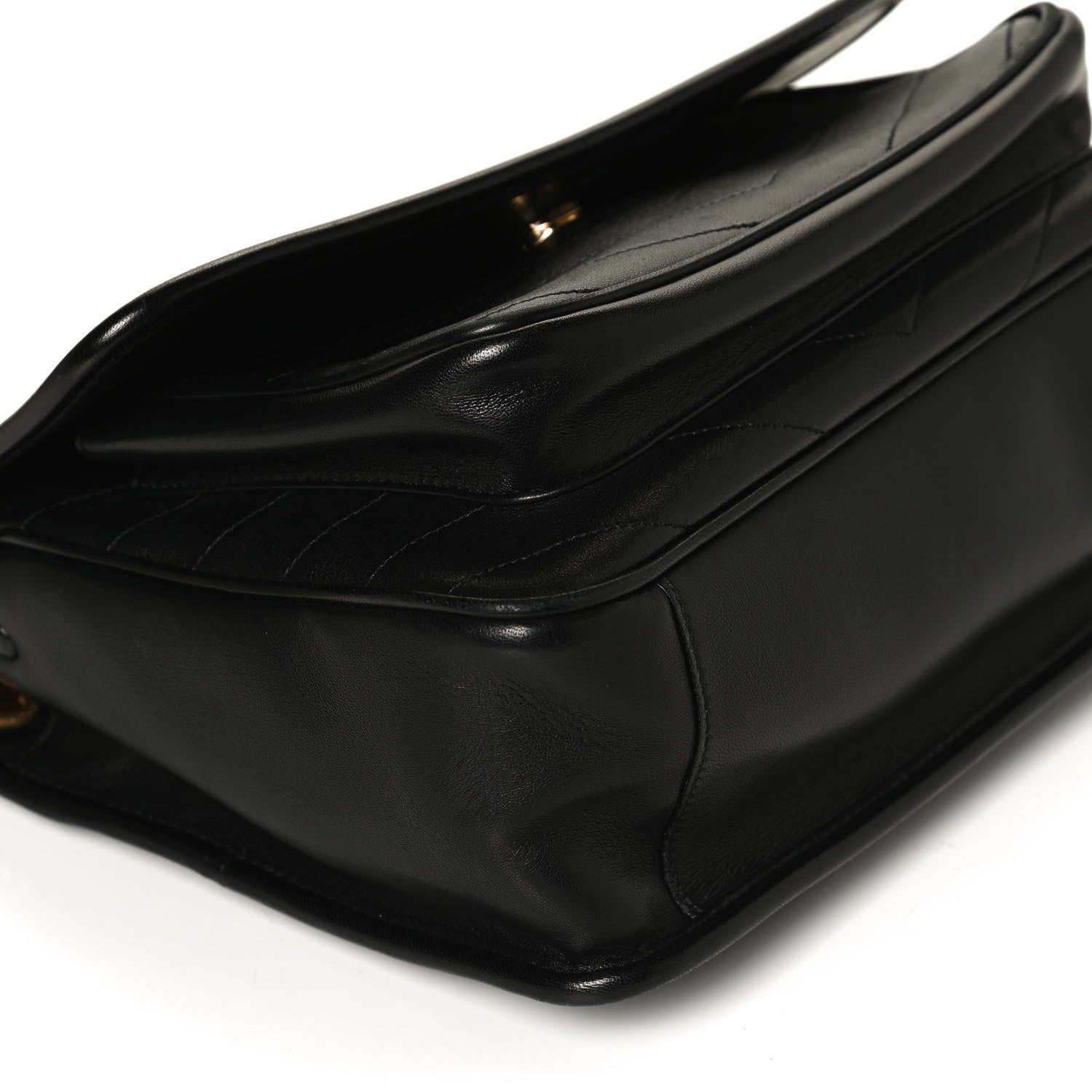 Saint Laurent Lambskin Matelasse Monogram Medium Niki Chain Satchel Black 7 of 8