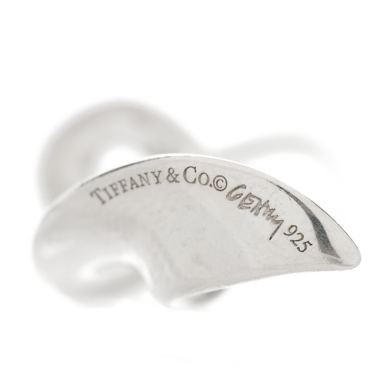 Tiffany Sterling Silver Frank Gehry Orchid Drop Earrings 5 of 5