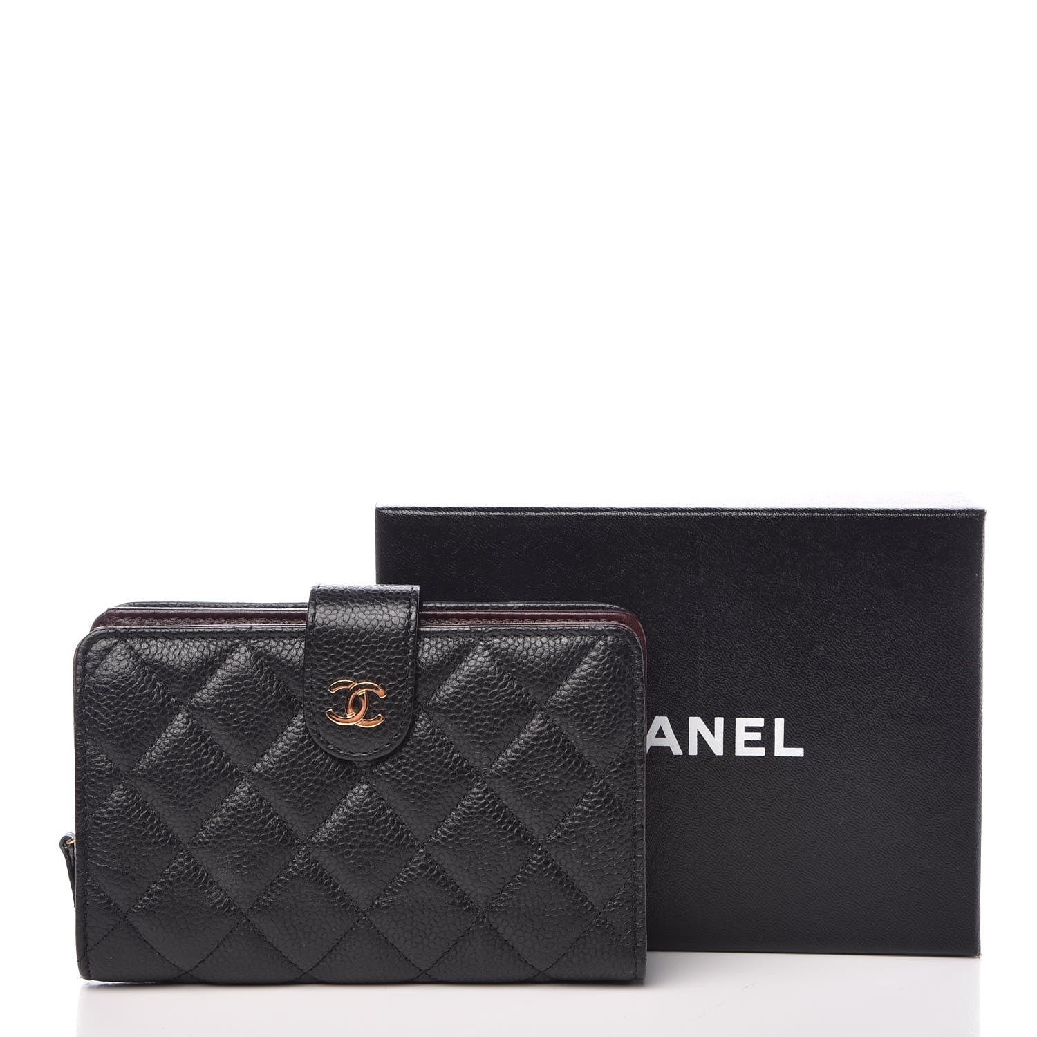 Chanel Caviar Quilted Zipped Pocket Wallet Black 9 of 9