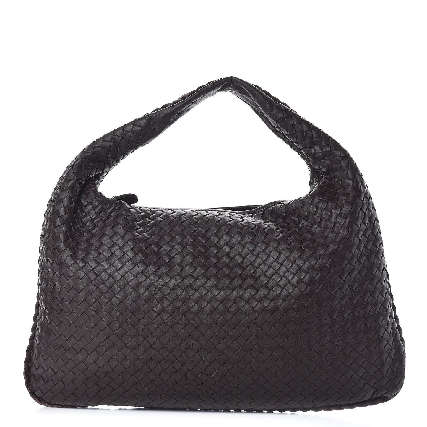 Nappa Intrecciato Large Veneta Hobo Ebano