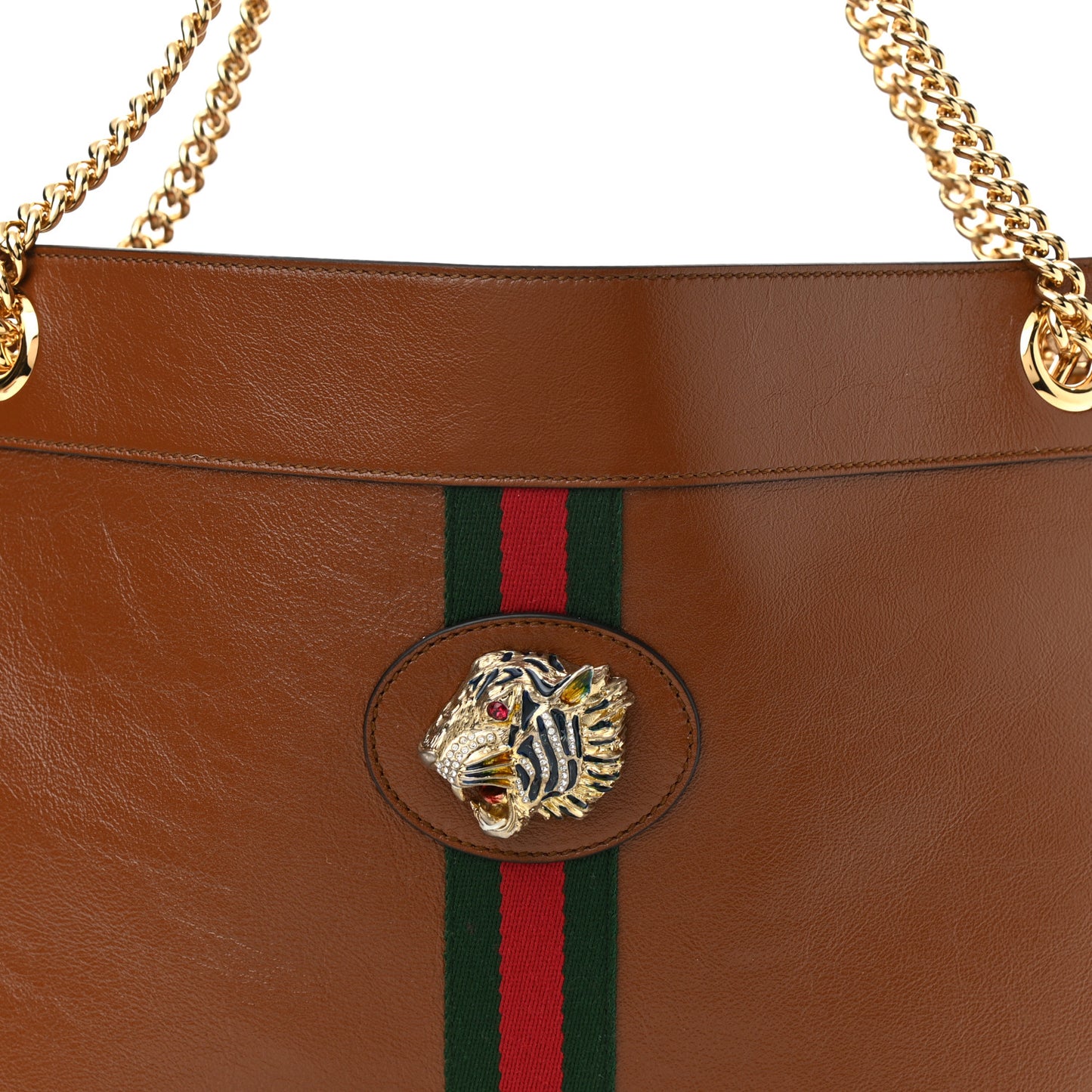 Calfskin Large Rajah Chain Tote Cuir