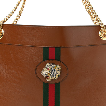 Gucci Calfskin Large Rajah Chain Tote Cuir 9 of 11