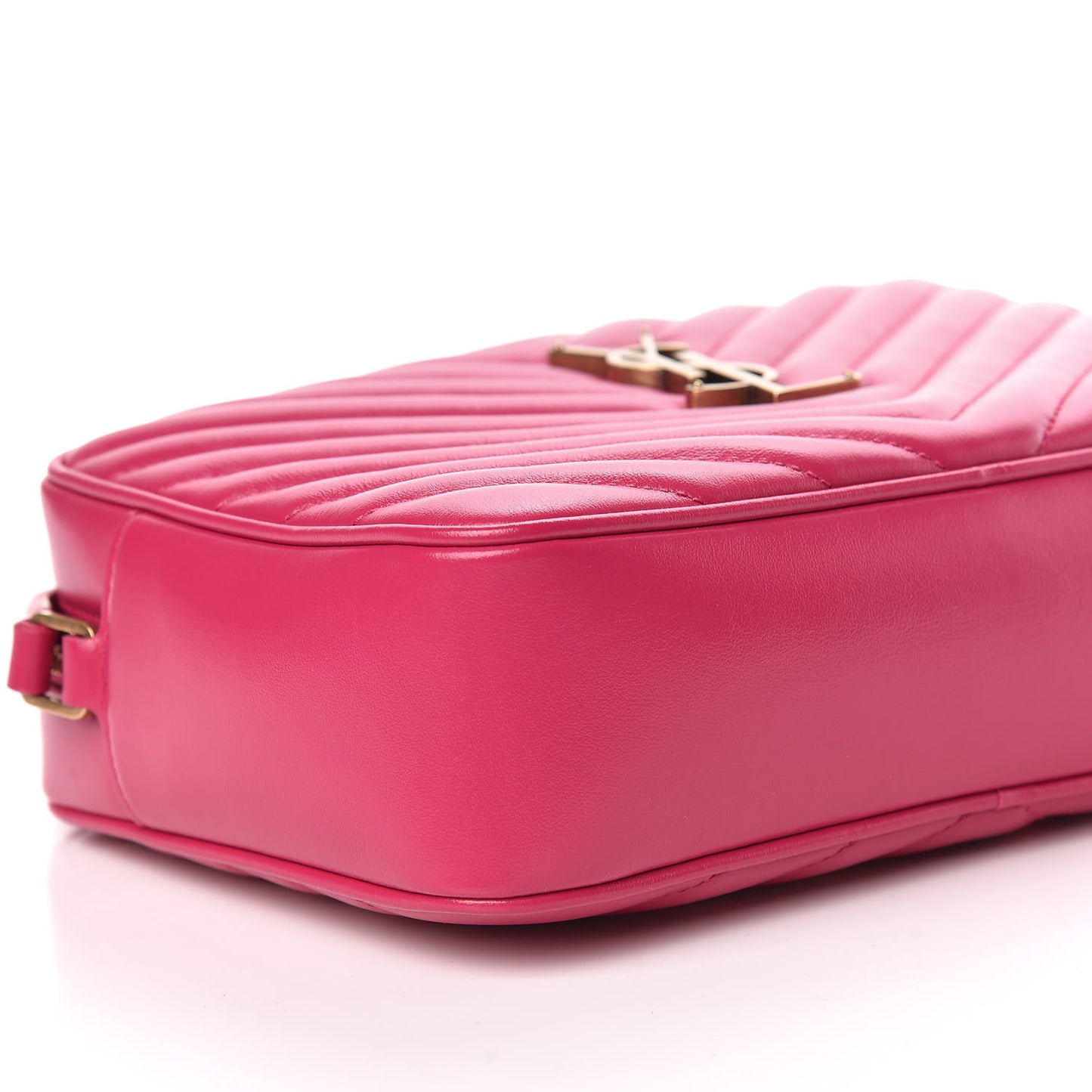 Calfskin Matelasse Monogram Lou Camera Bag Bright Pink