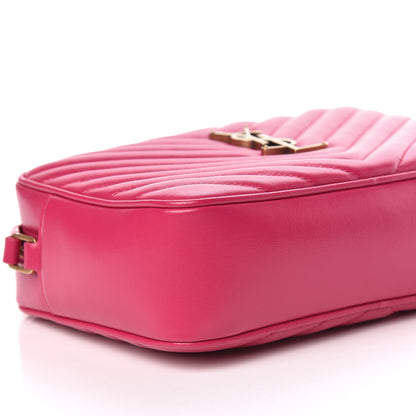 Saint Laurent Calfskin Matelasse Monogram Lou Camera Bag Bright Pink 5 of 11