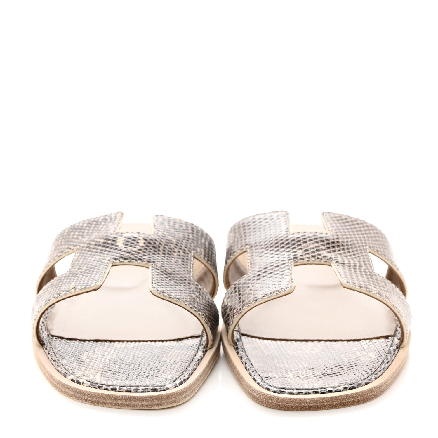 Hermes Lizard Oran Sandals 36 Ombre 2 of 9