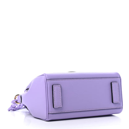 Versace Calfskin Medusa Small Top Handle Handbag Lilac 3 of 4