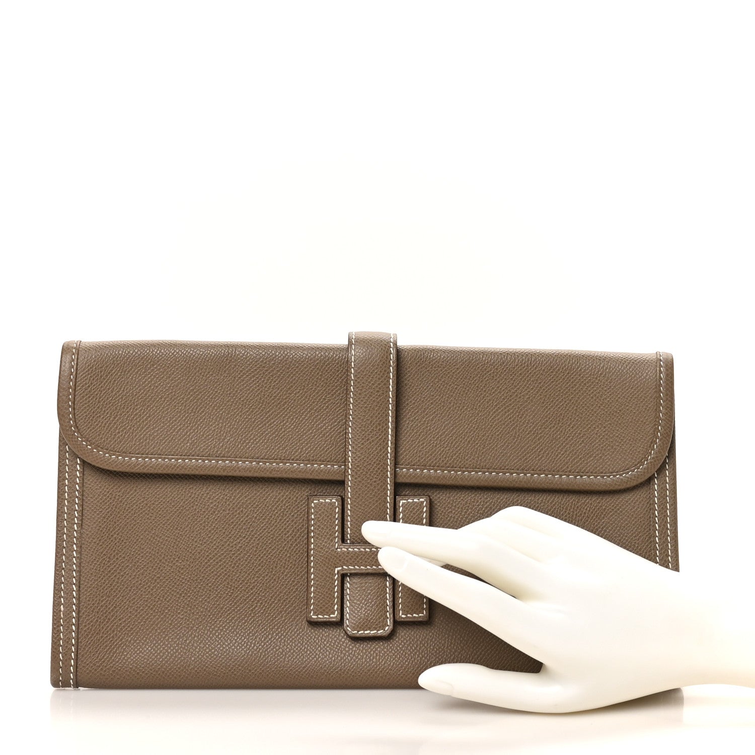 Hermes Epsom Jige Elan 29 Clutch Etoupe 1792010 – FASHIONPHILE