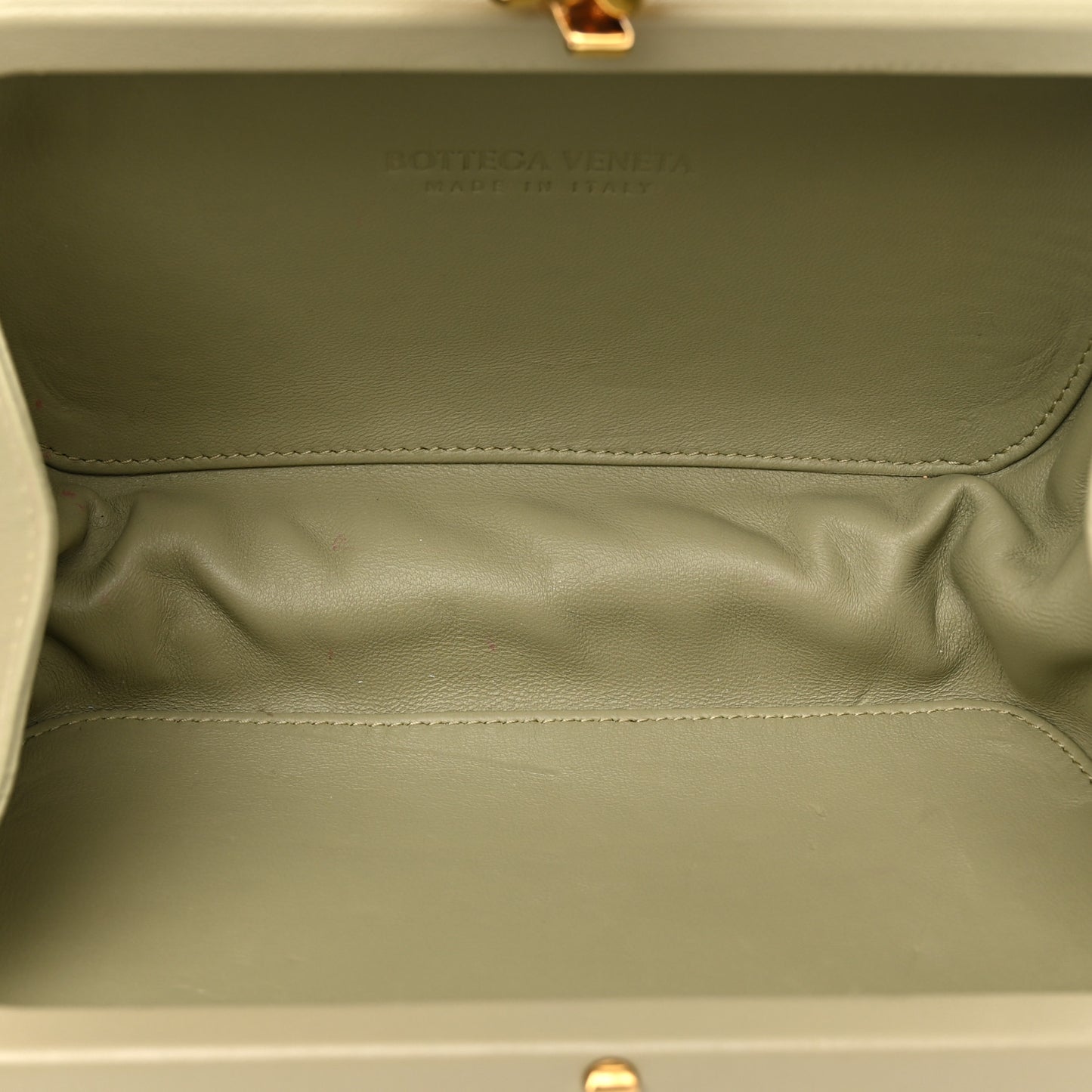 Nappa Intrecciato Minaudiere Knot Clutch Travertine