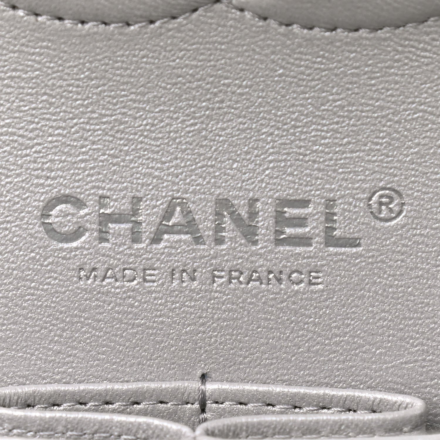 Chanel Glittered Metallic Caviar Quilted Medium Double Flap Silver 6 of 9
