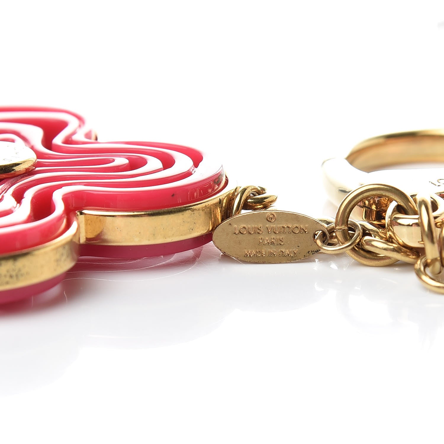Louis Vuitton Resin Naif Bag Charm Pink 3 of 5