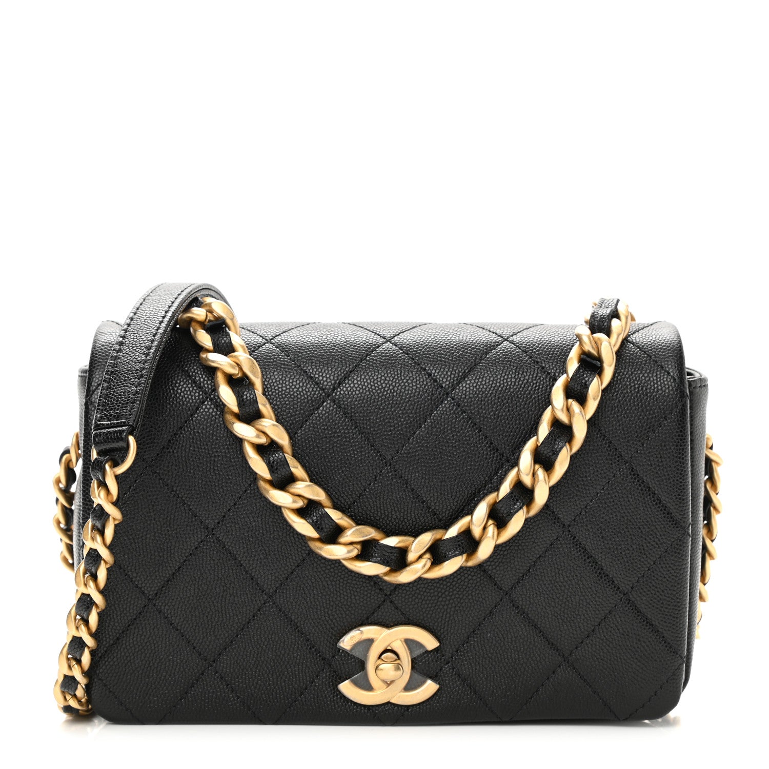 Chanel Caviar Quilted Small Fashion Therapy Flap Bag Black 1 of 11