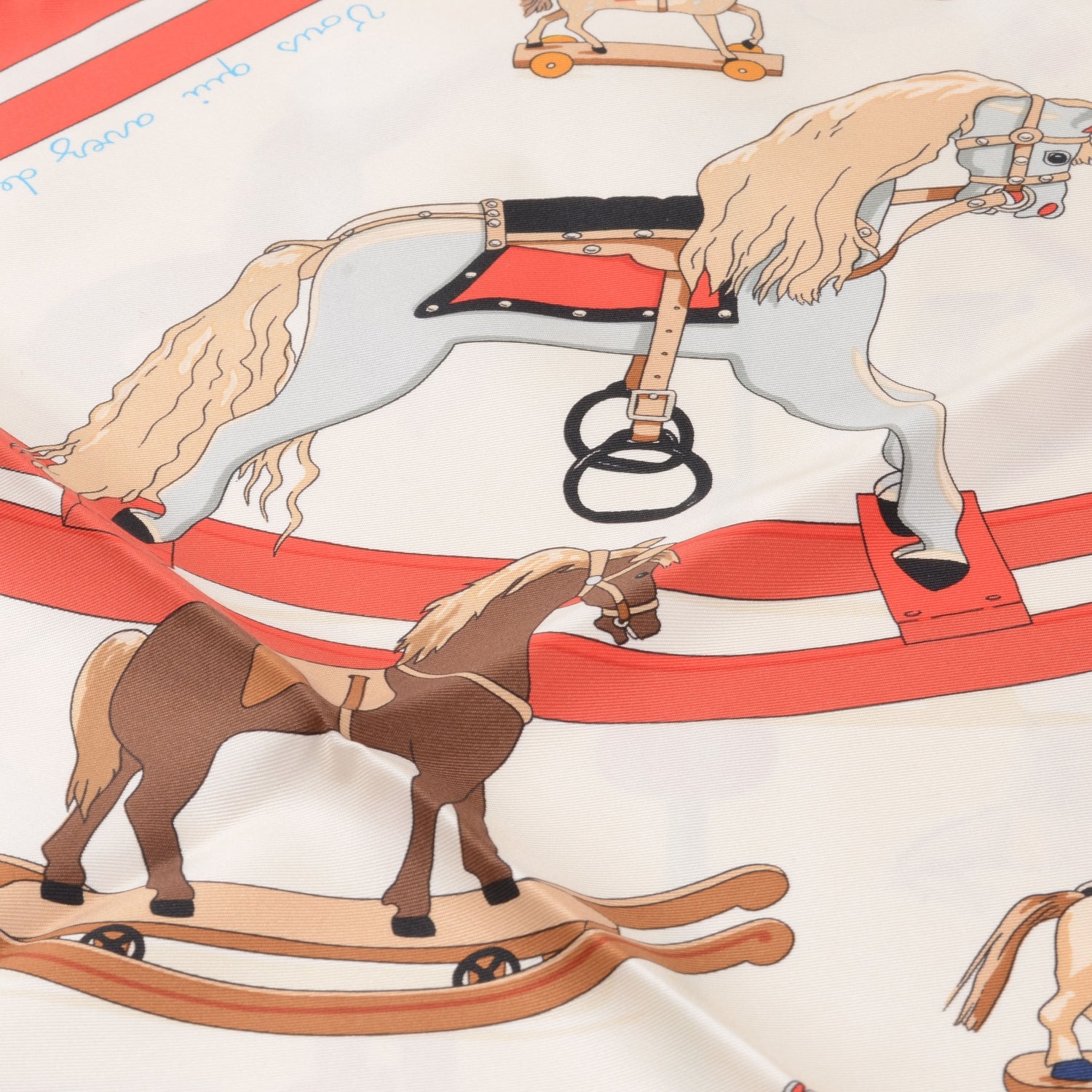 Hermes Silk Raconte Moi le Cheval Scarf 90 3 of 10