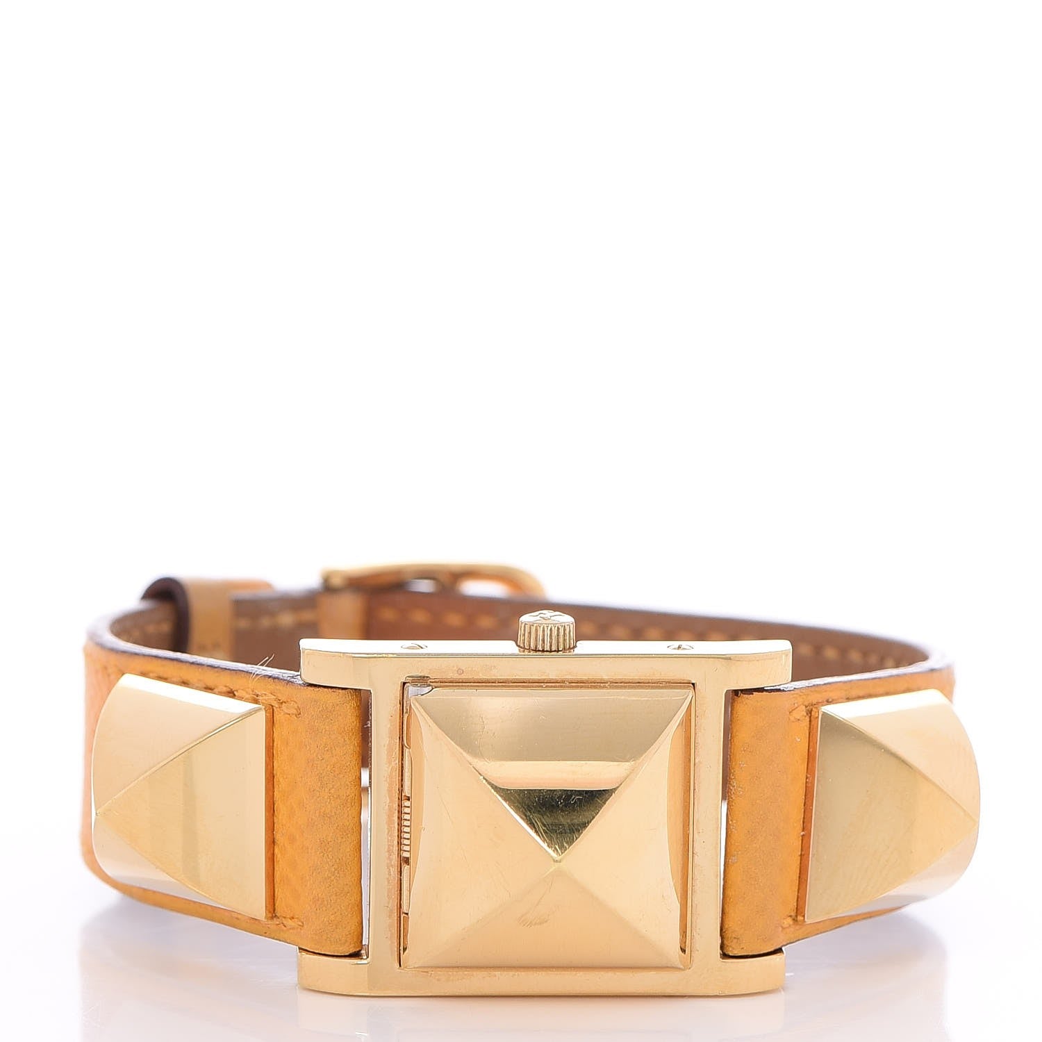 Hermes Stainless Steel Courchevel 23mm Medor Quartz Watch Jaune 3 of 10