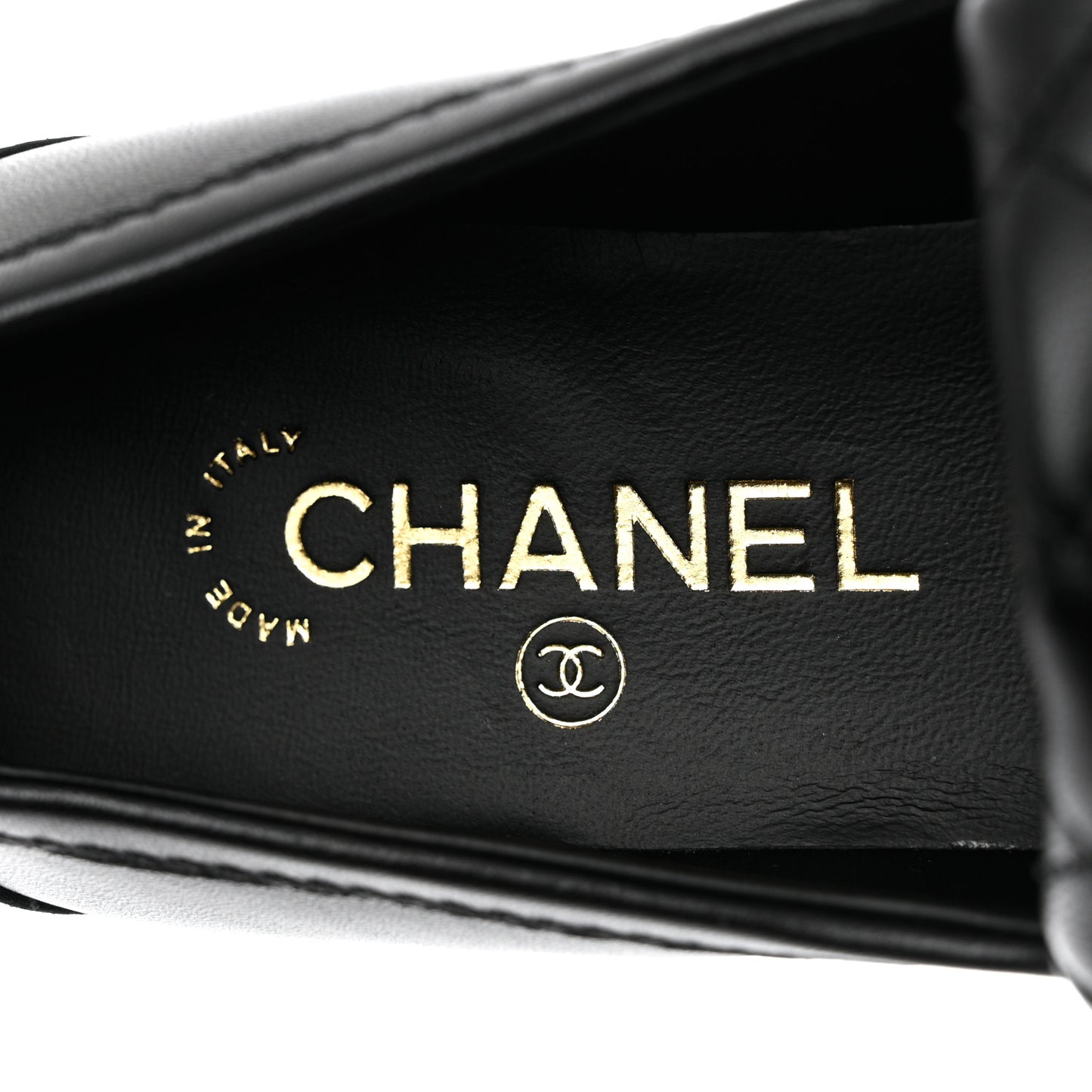 Lambskin Quilted CC Turnlock Loafers 39.5 Black