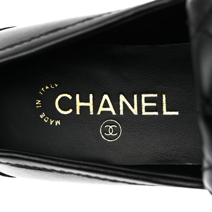 Chanel Lambskin Quilted CC Turnlock Loafers 39.5 Black 6 of 9