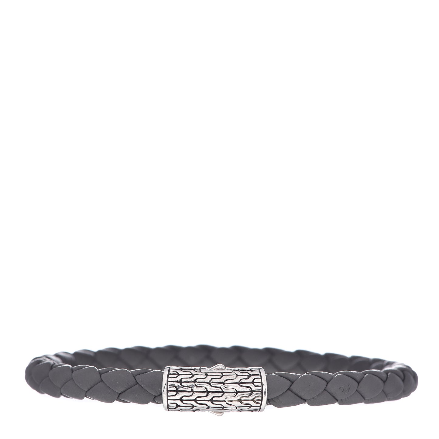 Sterling Silver Clafskin Classic Chain Woven Bracelet Grey