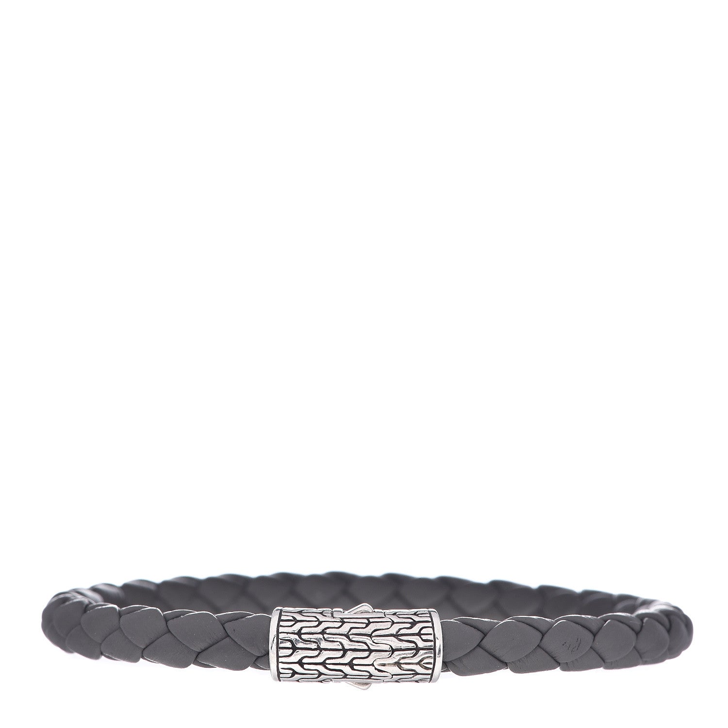 John Hardy Sterling Silver Clafskin Classic Chain Woven Bracelet Grey 1 of 4