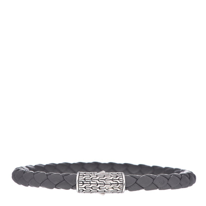 John Hardy Sterling Silver Clafskin Classic Chain Woven Bracelet Grey 1 of 4
