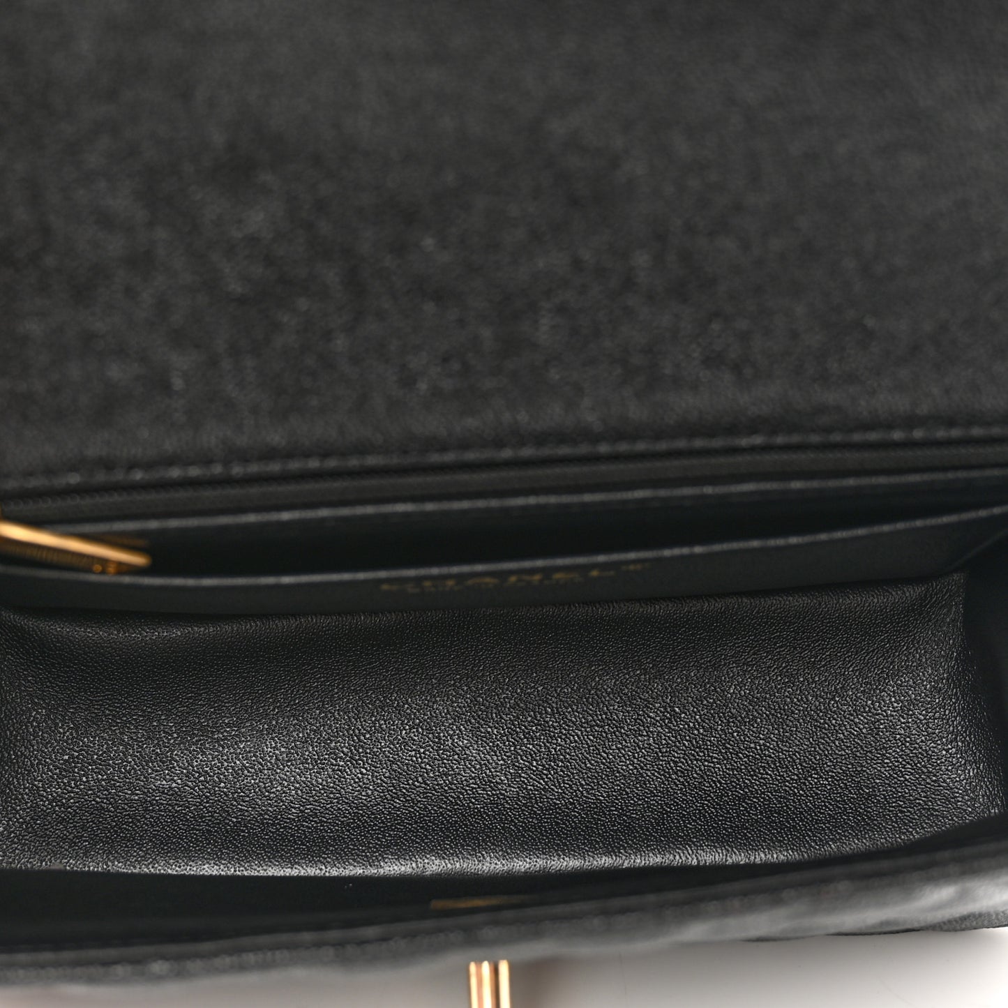 Caviar Quilted Mini Top Handle Rectangular Flap Black