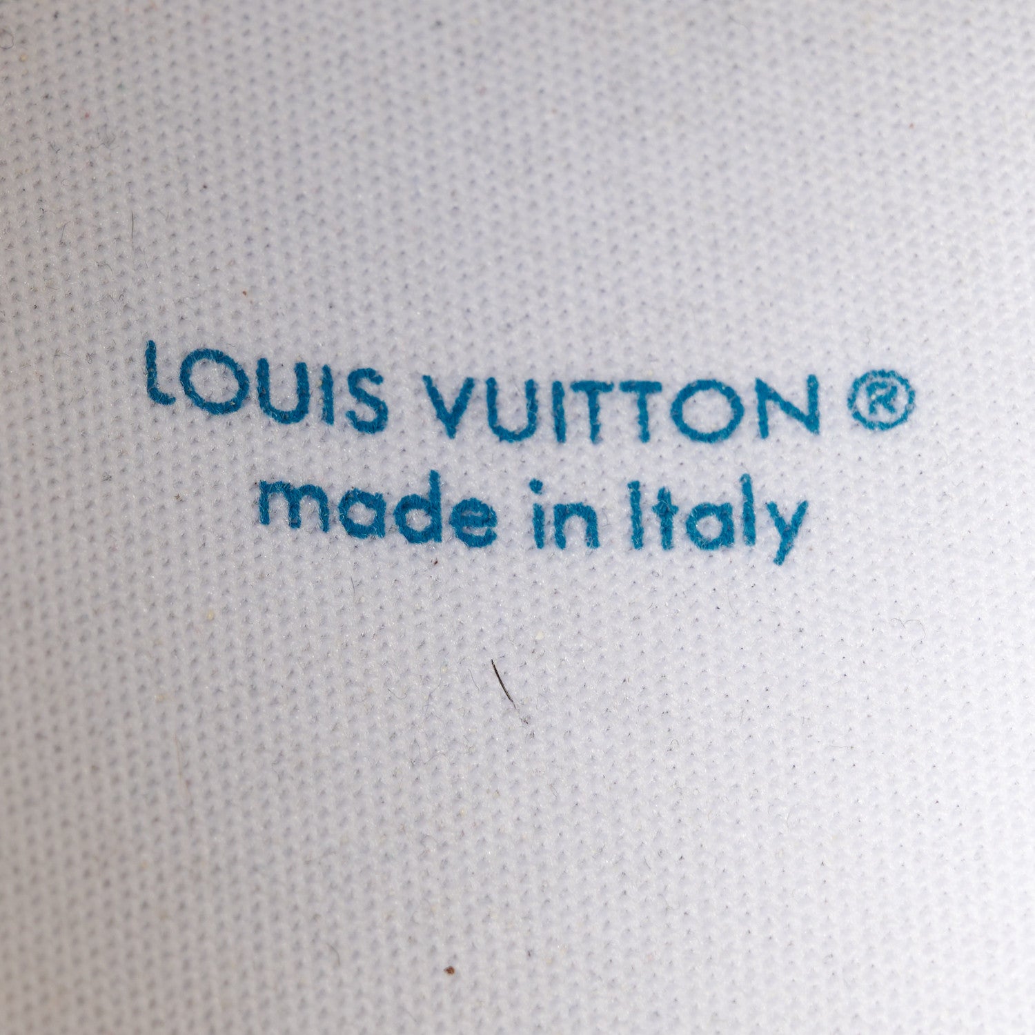Louis Vuitton Calfskin Embossed Monogram Denim Mens LV Trainer Sneakers 7.5 Blue 8 of 9