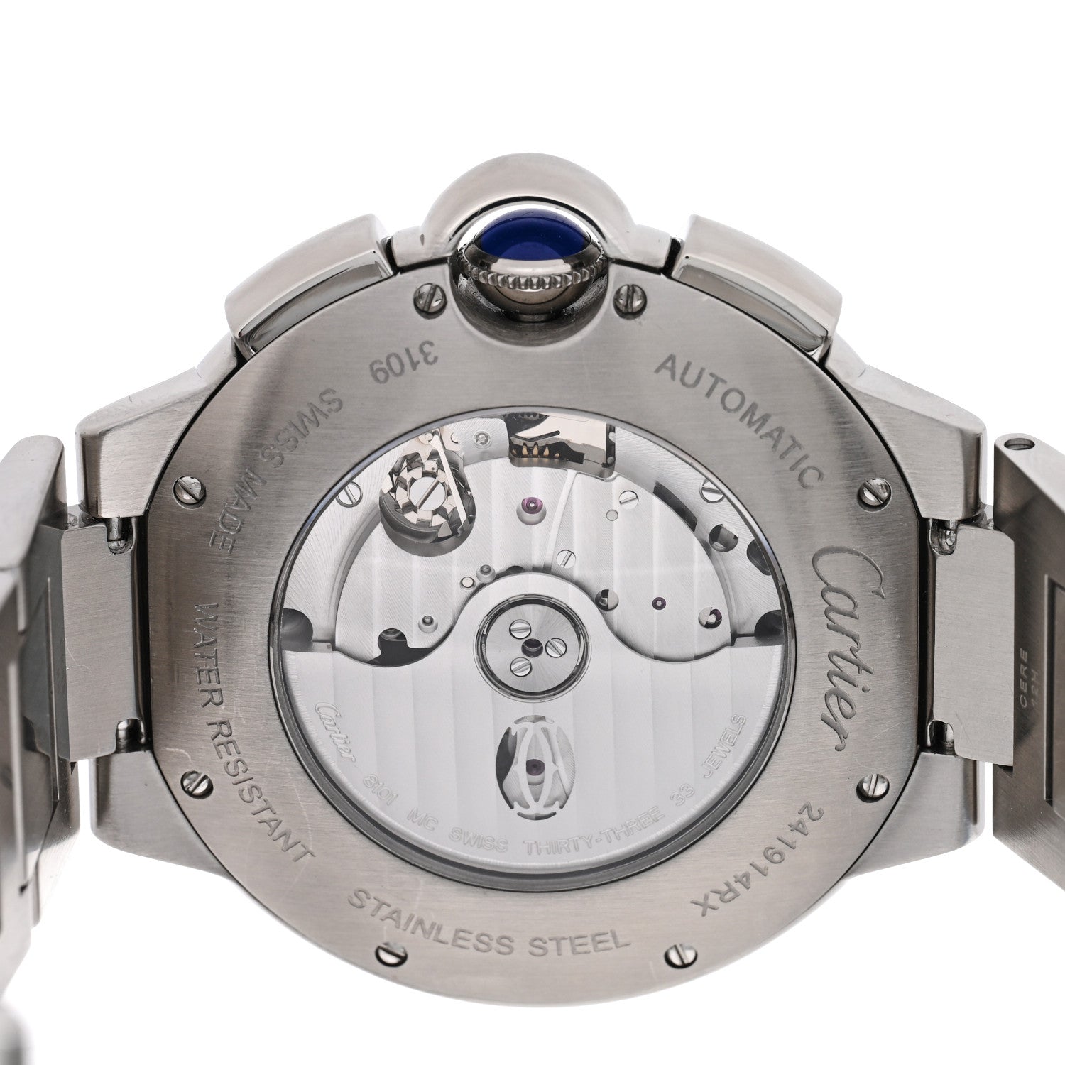 Cartier Stainless Steel 44mm Ballon Bleu De Cartier Chronograph Automatic Watch Black 4 of 5