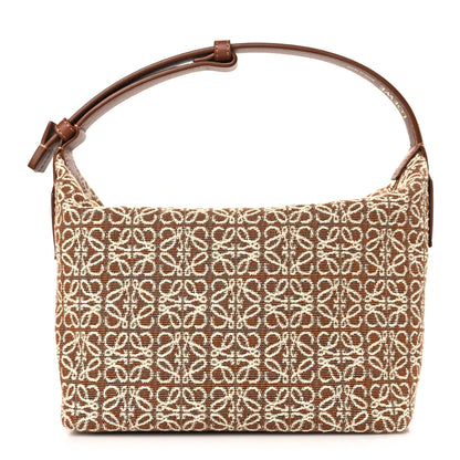 Loewe Jacquard Anagram Calfskin Small Cubi Bag Tan Pecan 1 of 8