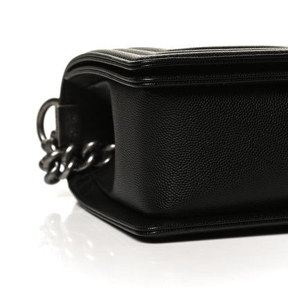 Chanel Caviar Quilted Medium Boy Flap Black 9 of 10