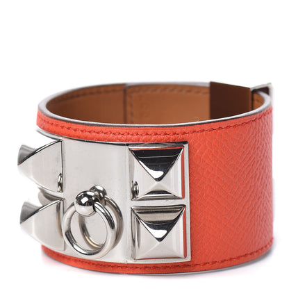 Hermes Epsom Collier de Chien CDC Bracelet S Orange Poppy 1 of 8