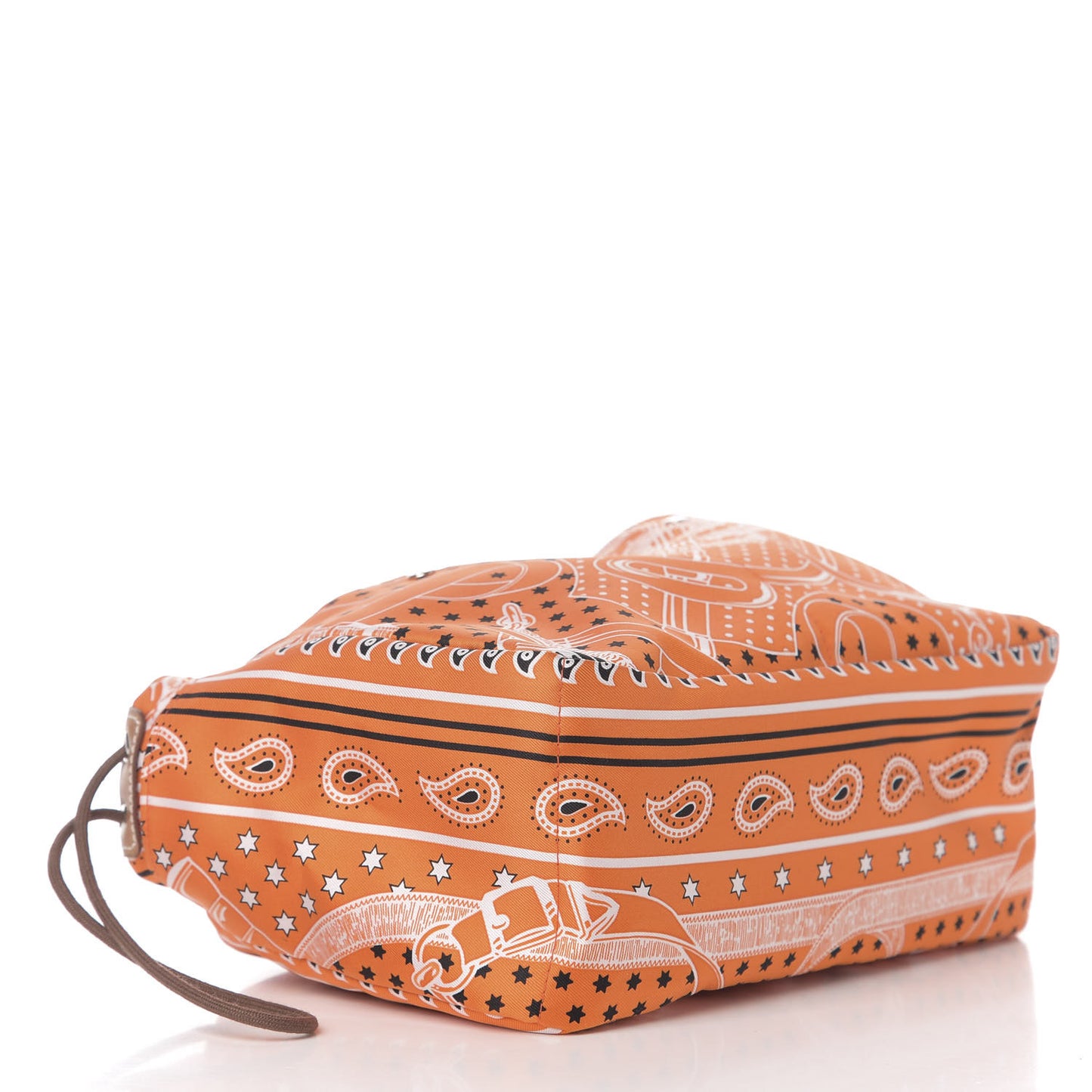 Barenia Silk Eperons d'Or Fourbi 25 MM Pouch Orange Fauve