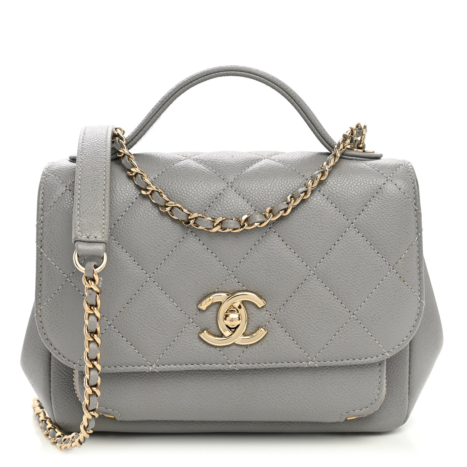 Chanel Caviar Quilted Small Business Affinity Flap Grey 1 of 9