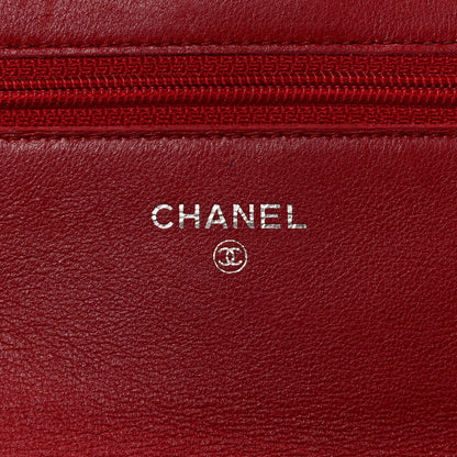 Chanel Caviar Timeless CC Wallet On Chain WOC Red 6 of 11