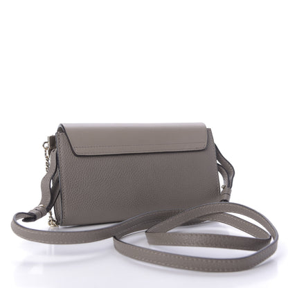 Chloe Grained Calfskin Lambskin Mini Faye Shoulder Bag Motty Grey 3 of 11