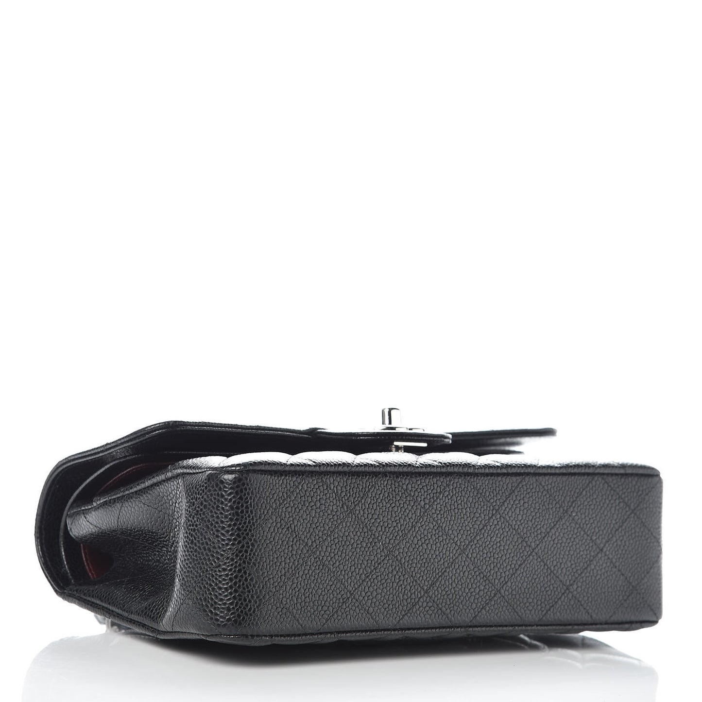 Caviar Quilted Small Double Flap Black
