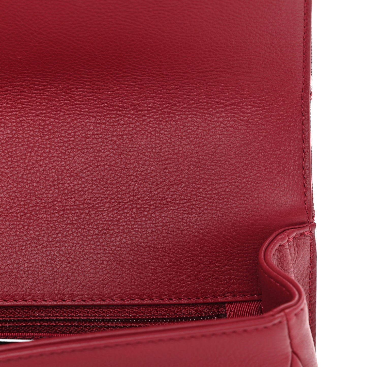 Caviar Quilted Mini Studded Flap Red
