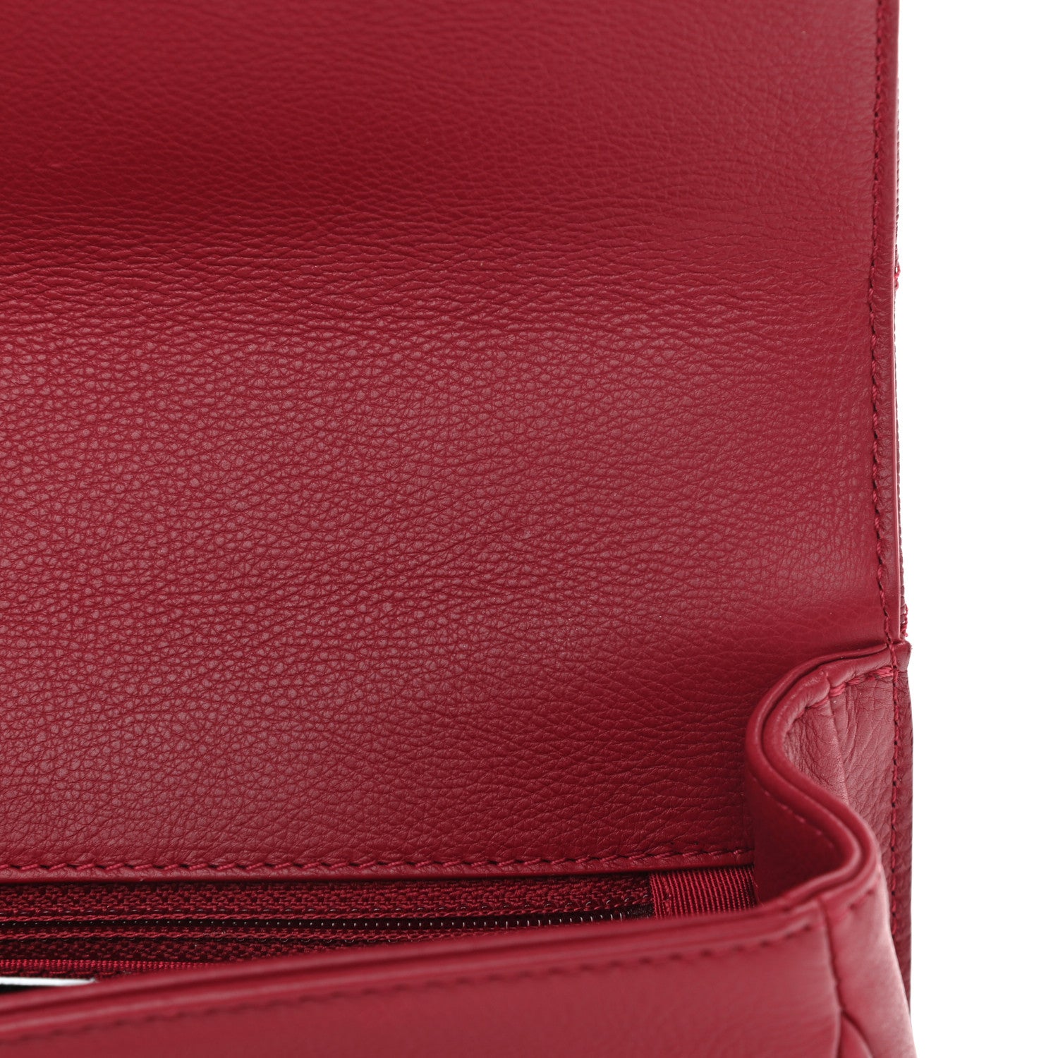 Chanel Caviar Quilted Mini Studded Flap Red 11 of 12