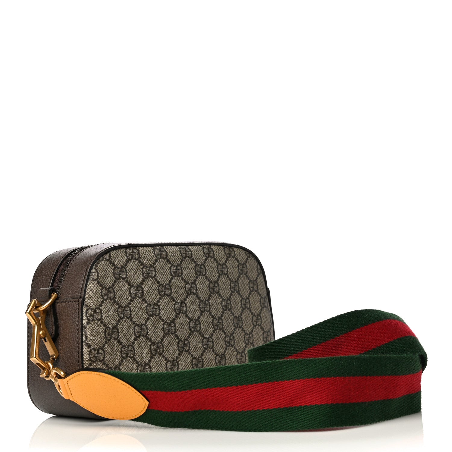 Gucci GG Supreme Monogram Web Neo Vintage Shoulder Bag Beige New Acero Crop 3 of 12
