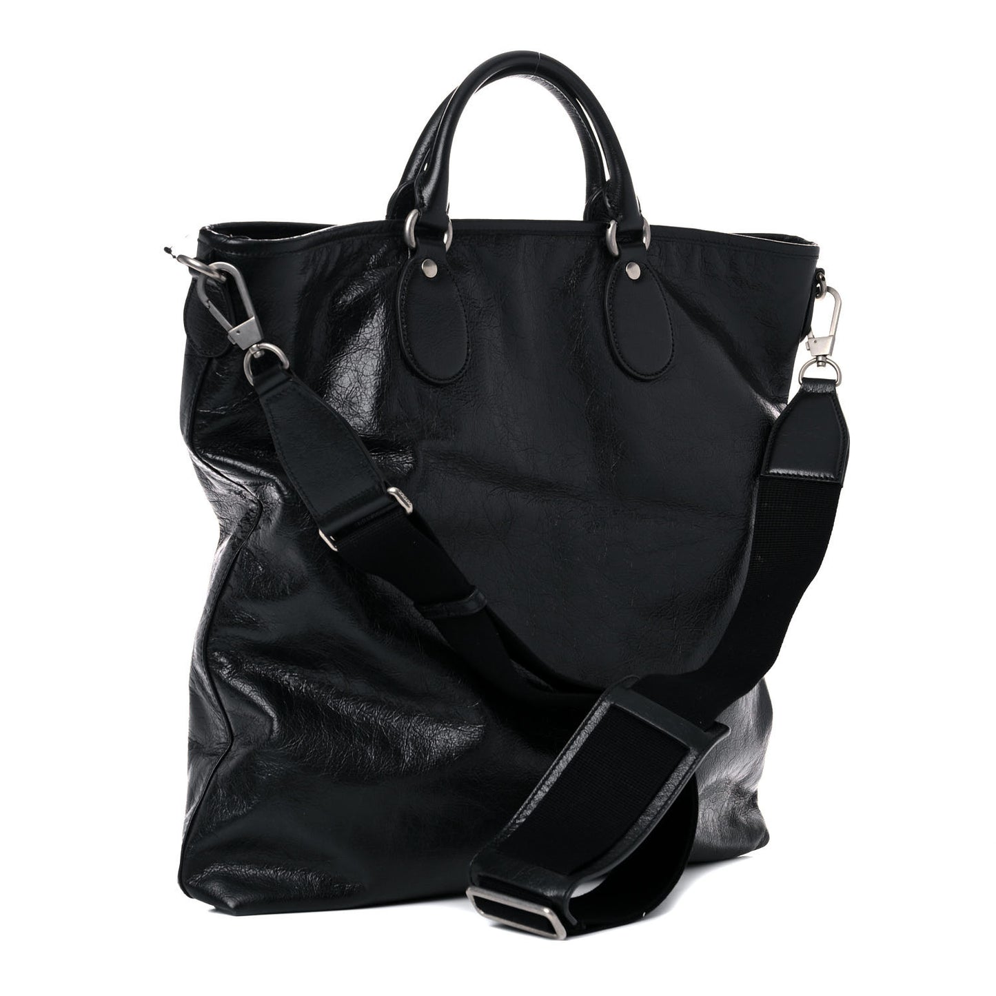 Fluffy Calfskin Morpheus Tote Bag Black