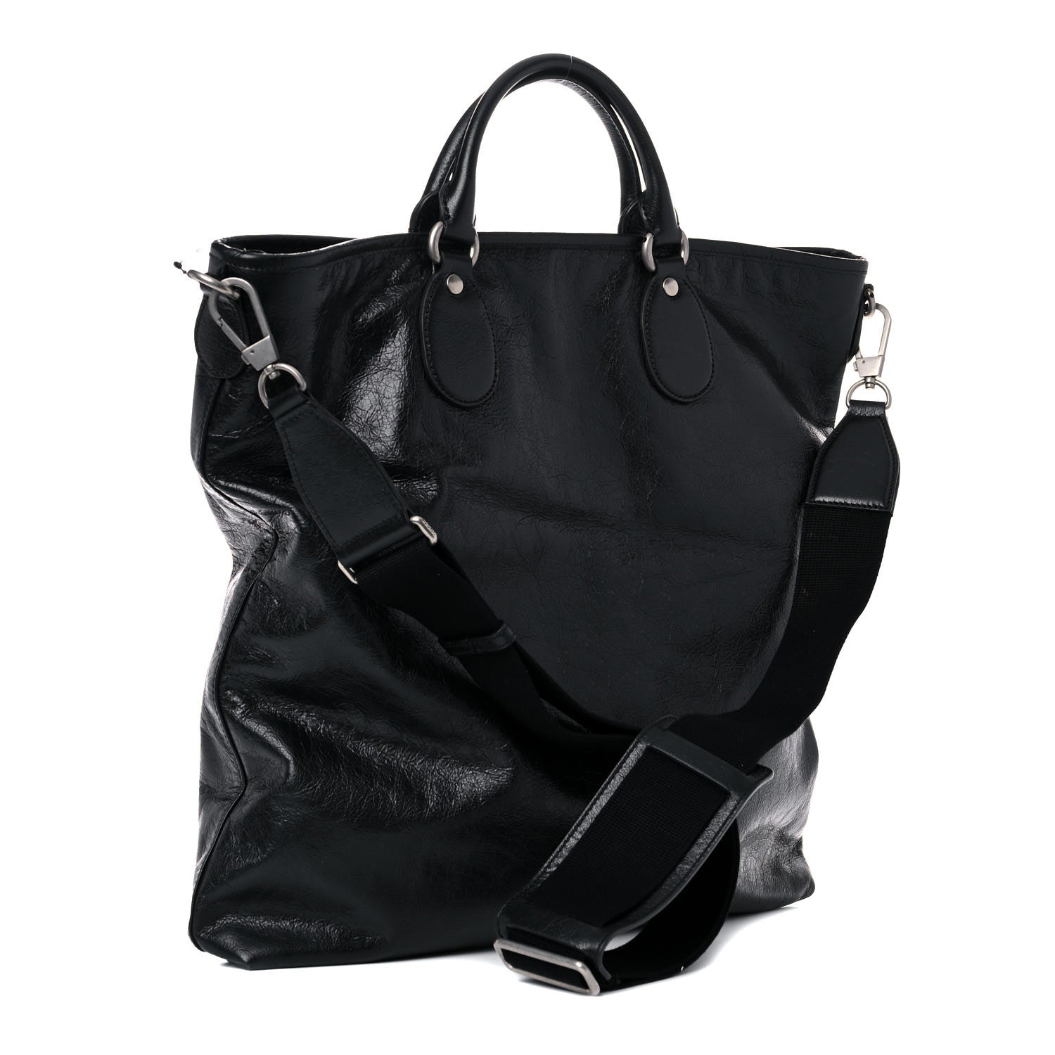 Gucci Fluffy Calfskin Morpheus Tote Bag Black 3 of 10