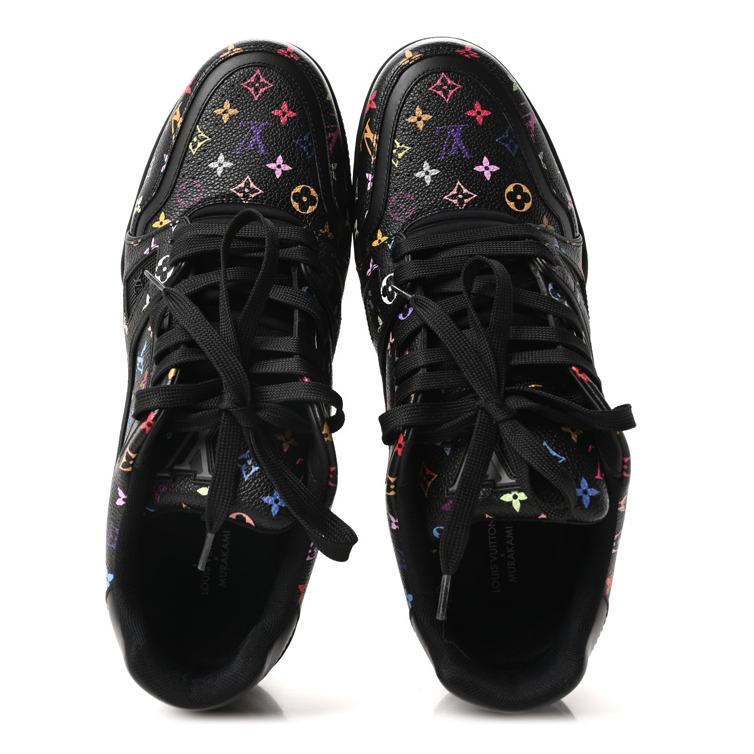 Louis Vuitton LV X TM Calfskin Monogram Multicolor LV Trainer Sneakers 8 Black 2 of 10