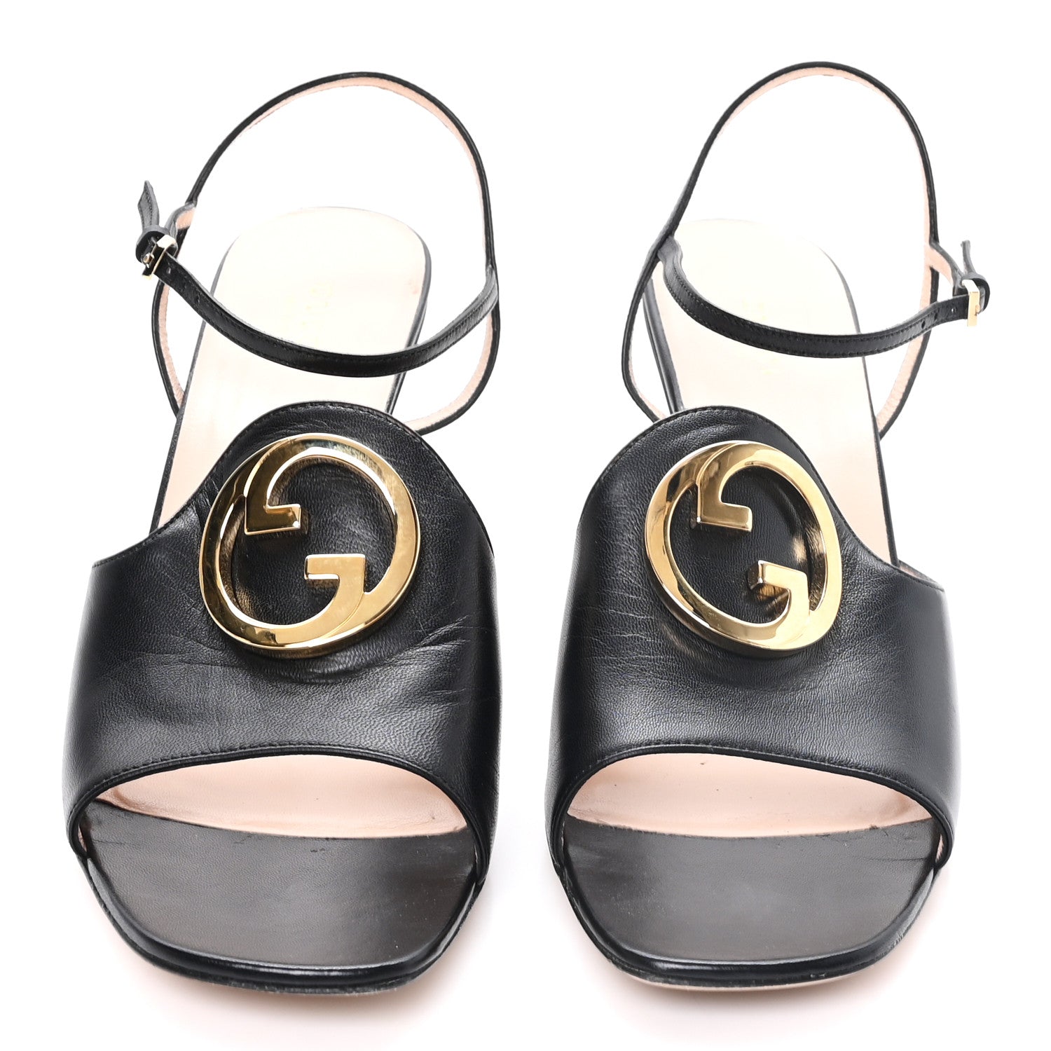 Gucci Malaga Kid Blondie 85mm Slingback Sandals 42 Black 3 of 10