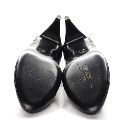Chanel Lambskin Quilted Cap Toe Pumps 38.5 Black 5 of 9