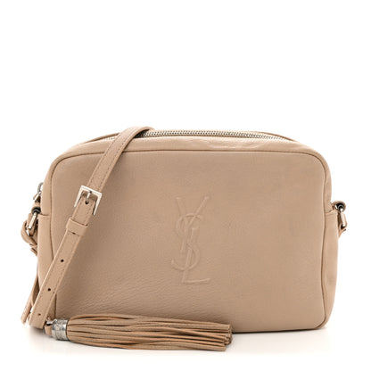 Saint Laurent Lambskin Monogram Small Lou Camera Bag Dark Beige 1 of 21