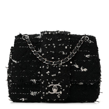 Chanel Tweed Elementary Chic Flap Black White 1 of 10