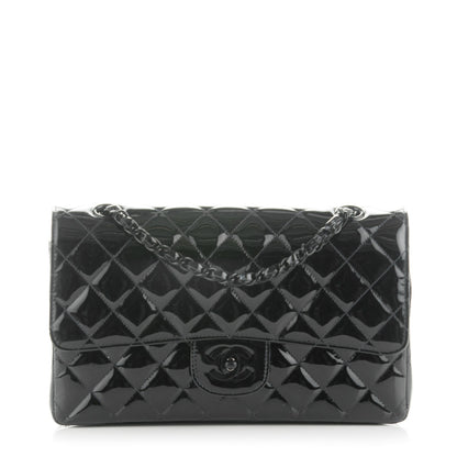 Chanel Patent Quilted Medium Double Flap Black 1 of 9