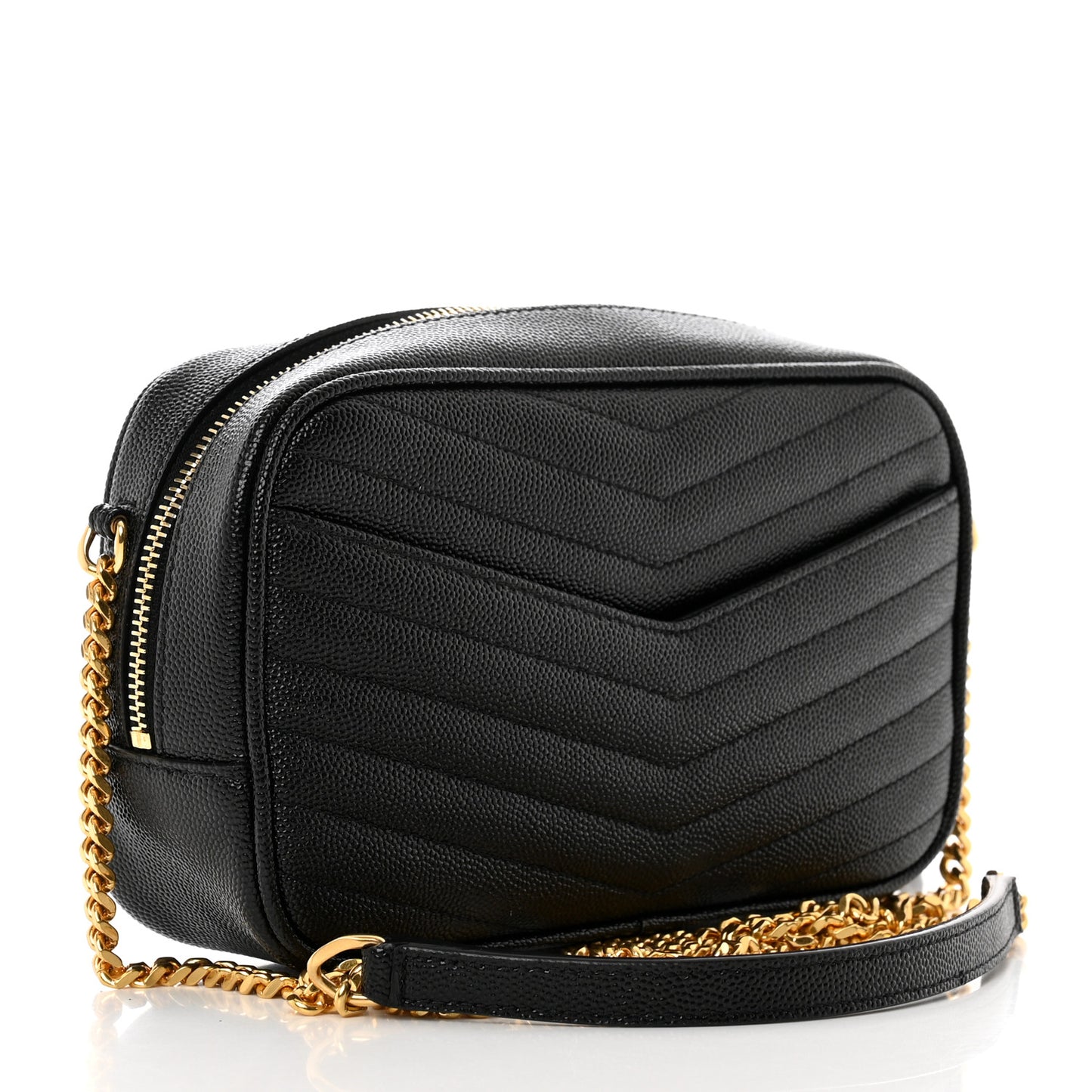 Grain De Poudre Matelasse Monogram Mini Lou Camera Bag Black