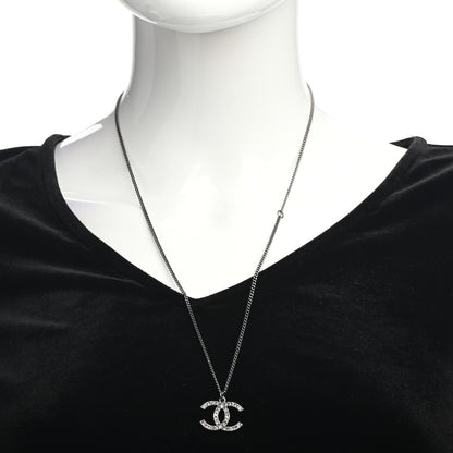 Chanel Crystal Timeless CC Necklace Ruthenium 2 of 4
