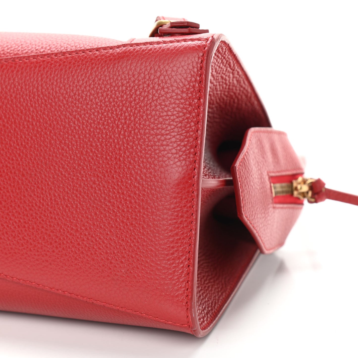 Grained Calfskin Neo Classic Gold Hardware S City Medium Red