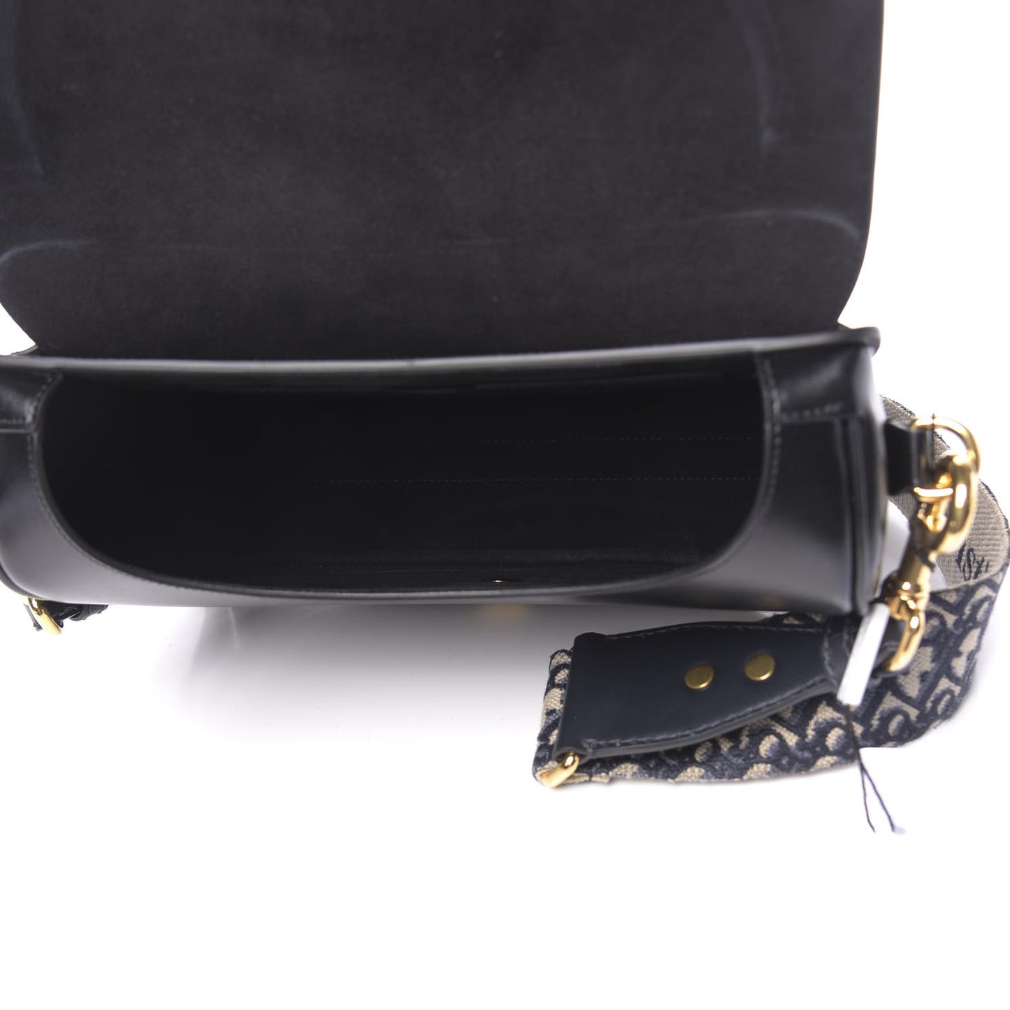 Box Calfskin Large Bobby Flap Black