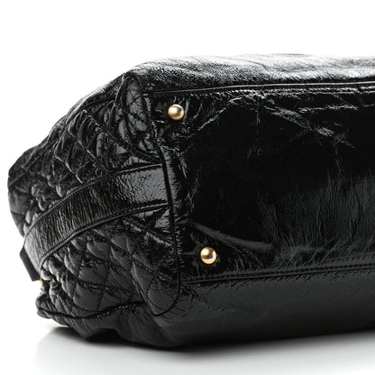 Chanel Vinyl Medium Rock and Chain Bowler Black 8 of 13